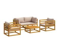 vidaXL Set da giardino modulare 5 pezzi Naturale