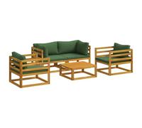 vidaXL Set da giardino modulare 5 pezzi Naturale