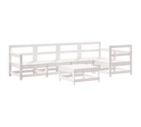 vidaXL Set da giardino per esterni, divano modulare, 6 pezzi, in legno di pino massiccio, stile rustico per patio, terrazza, terrazza, cortile