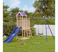 vidaXL Set da Gioco da Esterno in Legno Massello di Pino, Set da Gioco, playset, casetta con Scivolo, Set da Gioco in Legno, Set da Gioco da Giardino