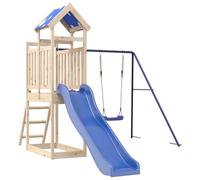 vidaXL Set da Gioco da Esterno in Legno Massello di Pino, Set da Gioco, playset, casetta con Scivolo, Set da Gioco in Legno, Set da Gioco da Giardino