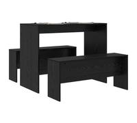 vidaXL Tavolo da Pranzo Rectangolare in Legno Massello per Cucina - Set