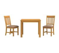 vidaXL Set da pranzo 3 pz Grigio Legno di Quercia Massello