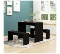 VIDAXL - Set da Pranzo 3 pz Nero in Truciolato