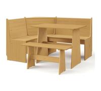 VIDAXL - Set da Pranzo 3pz REINE Marrone ambra in Legno Massello di Pino