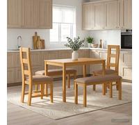 vidaXL Set da pranzo 5 pz Grigio Legno di Quercia Massello