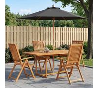 vidaXL Set da pranzo da esterno con ombrellone 6 pz