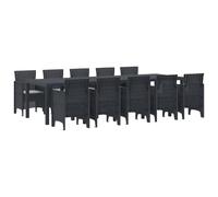 vidaXL Set da Pranzo da Giardino 11 Pezzi in Grigio Antracite, Resistente ai Raggi UV. Mobili da Esterno con Cuscini, Perfetti per Una terrazza. Ideali per L'Estate e per divertirsi in Patio.