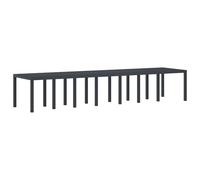 vidaXL Set da Pranzo da Giardino 15 Pezzi con Cuscini Marrone Polyrattan, Tavolo da Giardino Marrone 250x100x73 cm Polyrattan, Tavolo da Giardino Marrone 150x100x73 cm Polyrattan, Sedie