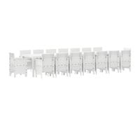 vidaXL Set da Pranzo da Giardino 17 Pezzi in Rattan Bianco | Tavolo Rettangolare 350 x 100 x 73cm per 16 Persone, Arredamento da Esterno Robusto e Resistente ai UV, Design Moderno per Patio, Lounge