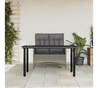 vidaXL Set da Pranzo da Giardino 2 pz con Cuscini in Polyrattan Grigio