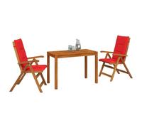 vidaXL Set da pranzo da giardino 3 pezzi 3 pz Naturale