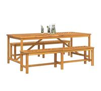 vidaXL Set da Pranzo da Giardino 3 Pezzi, Legno massello di Acacia
