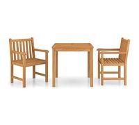 vidaXL Set da Pranzo da Giardino 3 pz 80x80 cm in Legno massello di Teak