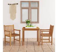 vidaXL Set da pranzo da giardino 3 pz 80x80 cm in legno massello di teak