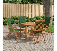 vidaXL Set da pranzo da giardino 5 pezzi Naturale