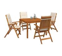 vidaXL Set da pranzo da giardino 5 pezzi 5 pz Naturale