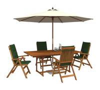 vidaXL Set da pranzo da giardino 5 pezzi Naturale