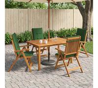 vidaXL Set da pranzo da giardino 5 pezzi Naturale