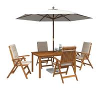 vidaXL Set da pranzo da giardino 5 pezzi Naturale