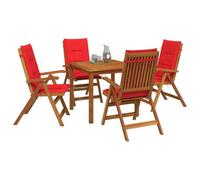vidaXL Set da pranzo da giardino 5 pezzi Naturale