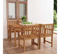 vidaXL Set da pranzo da giardino 5 pz 140x80 cm in legno massello di teak