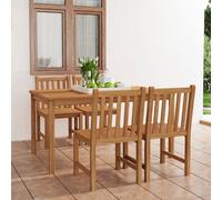 vidaXL Set da pranzo da giardino 5 pz 150x90 cm in legno massello di teak