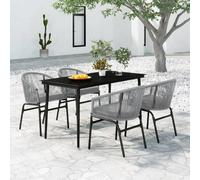 vidaXL Set da Pranzo da Giardino 5 pz Grigio
