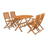 vidaXL Set da Pranzo da Giardino 5 pz in Legno Massello di Acacia