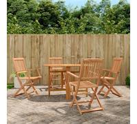 vidaXL Set da Pranzo da Giardino 5 pz in Legno Massello di Acacia