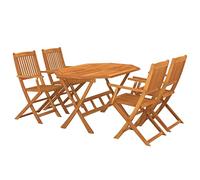 vidaXL Set da Pranzo da Giardino 5 pz in Legno Massello di Acacia