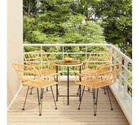 Set da Pranzo da Giardino 5 pz in Polyrattan