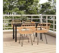 Set da Pranzo da Giardino 5 pz in Polyrattan