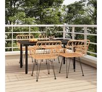 Set da Pranzo da Giardino 5 pz in Polyrattan