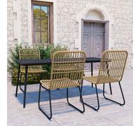 vidaXL Set da Pranzo da Giardino 5 pz in Polyrattan e Vetro