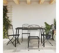vidaXL Set da Pranzo da Giardino 5pz Antracite in Rete Metallica