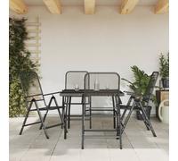 vidaXL Set da Pranzo da Giardino 5pz Antracite in Rete Metallica