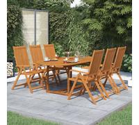 vidaXL Set da Pranzo da Giardino 7 pz in Legno Massello di Acacia 150-200 cm