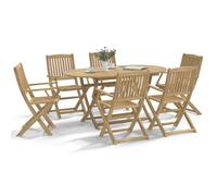 vidaXL Set da Pranzo da Giardino 7 pz in Legno Massello di Acacia