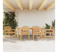 vidaXL Set da Pranzo da Giardino 7 pz in Legno Massello di Teak