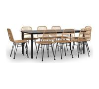 VIDAXL - Set Da Pranzo Da Giardino 9 Pz In Polyrattan
