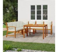 vidaXL Set da Pranzo Giardino 7pz con Cuscini Legno Massello di Acacia