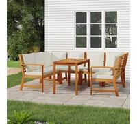 vidaXL Set da Pranzo Giardino 7pz con Cuscini Legno Massello di Acacia