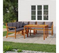 vidaXL Set da Pranzo Giardino 7pz con Cuscini Legno Massello di Acacia