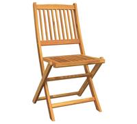 vidaXL Set da Pranzo Minimalista in Legno Massello di Acacia per 2 | Tavolo Quadrato e Sedie Design Pieghevole Finitura Verniciata Ideale per Uso in Patio o Balcone Mobili da Giardino Seduta in Legno