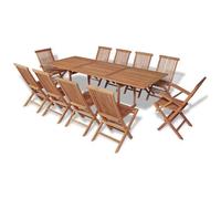 VIDAXL - Set da Pranzo per Esterni 11 pz in Legno di Teak