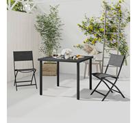 vidaXL Set da Pranzo per Esterni 3 pz in Acciaio