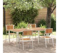 vidaXL Set da pranzo per esterni 5 pz 180 x 90 x 75 cm