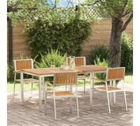 vidaXL Set da pranzo per esterni 5 pz 180 x 90 x 75 cm