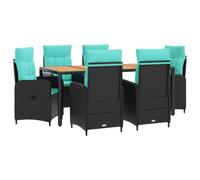 vidaXL Set da pranzo per esterni 7 pz